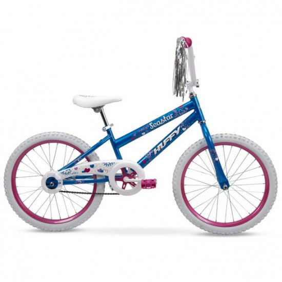Huffy 20 Inch Sea Star Girl\'s Sidewalk Bike, Blue and Pink