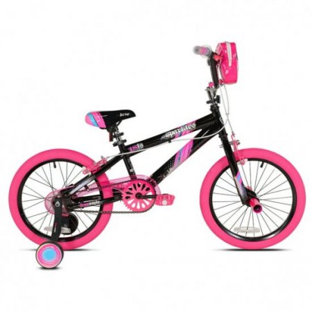 Kent 18 In. Sparkles Girl's Bike, Black and Pink