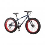 26" Mongoose Dolomite Men's 7-speed Fat Tire Mountain Bike, Navy Blue/Red