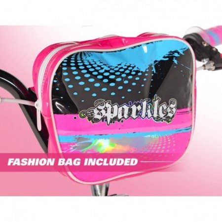 Kent 18 In. Sparkles Girl's Bike, Black and Pink