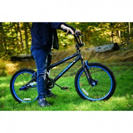 Kent Bicycle 20 In. Chaos Boy's Bike, Matte Black and Blue