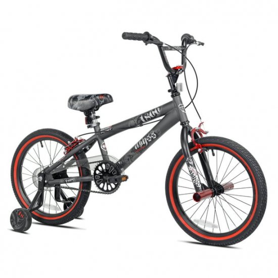 Kent 18 In. Abyss Boy\'s Freestyle BMX Bike, Charcoal Gray