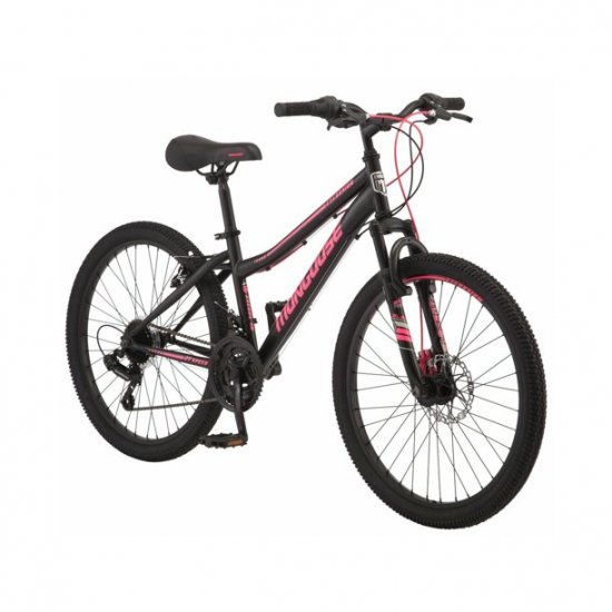 Mongoose Excursion mountain bike 24 In. wheels 21 speeds girls frame black pink