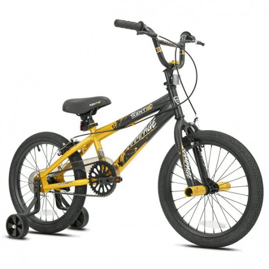 Kent Bicycle 18 In. Rampage Boy\'s Bike, Gold and Black