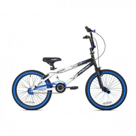 Kent 20 In. Ambush Boy's BMX Bike, Black with Blue and white accents