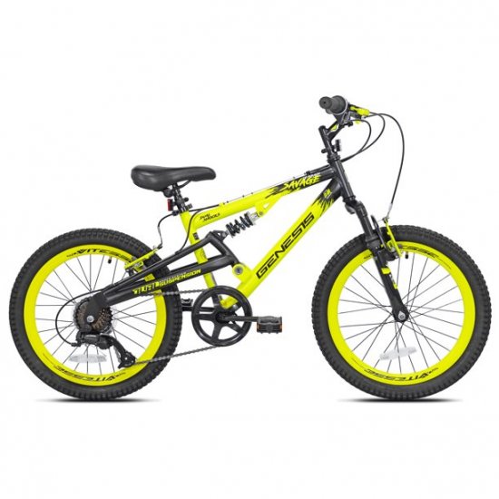 Genesis 20\" Savage Boy\'s Mountain Bike, Yellow/Black