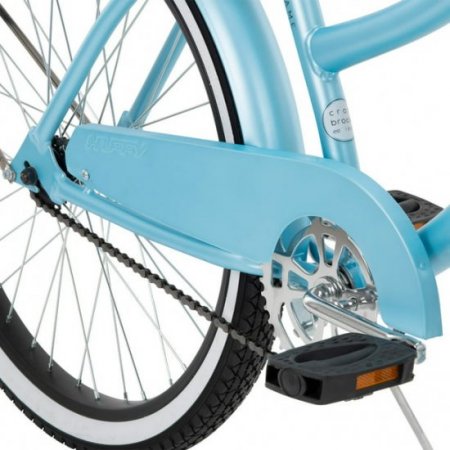 Huffy 24”Cranbrook Girls Beach Cruiser Bike for Women, Sky Blue