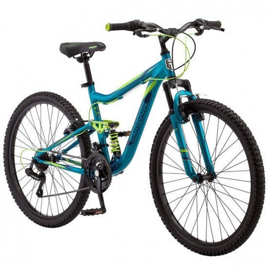 Mongoose Status 2.2 Bicycle-Color: Teal, Size: 26 In. , Style: Women\'s Full/Susp