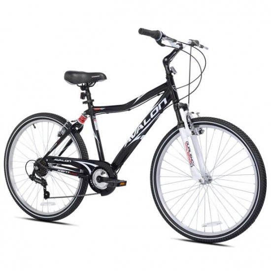 Kent Bicycle 26 In. Avalon Comfort Men\'s Bike with Full Suspension, Black