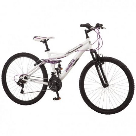 Mongoose Ledge 2.1 Mountain Bike, 26-inch wheels, 21 speeds, womens frame, white